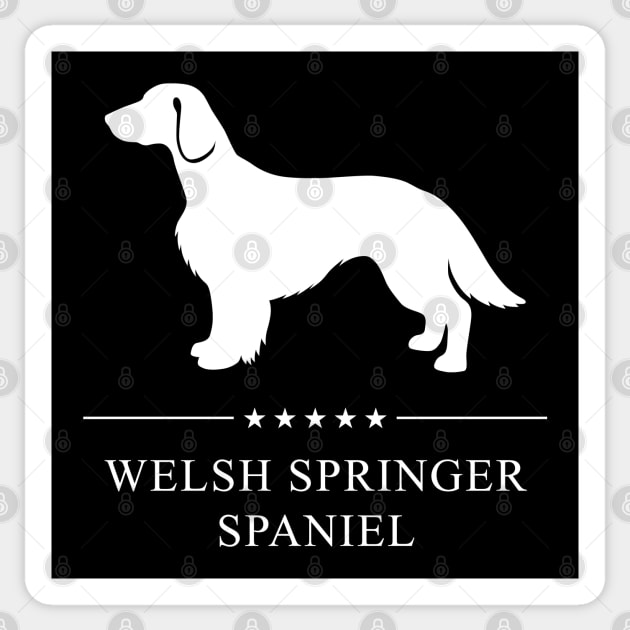 Welsh Springer Spaniel Dog White Silhouette Sticker by millersye